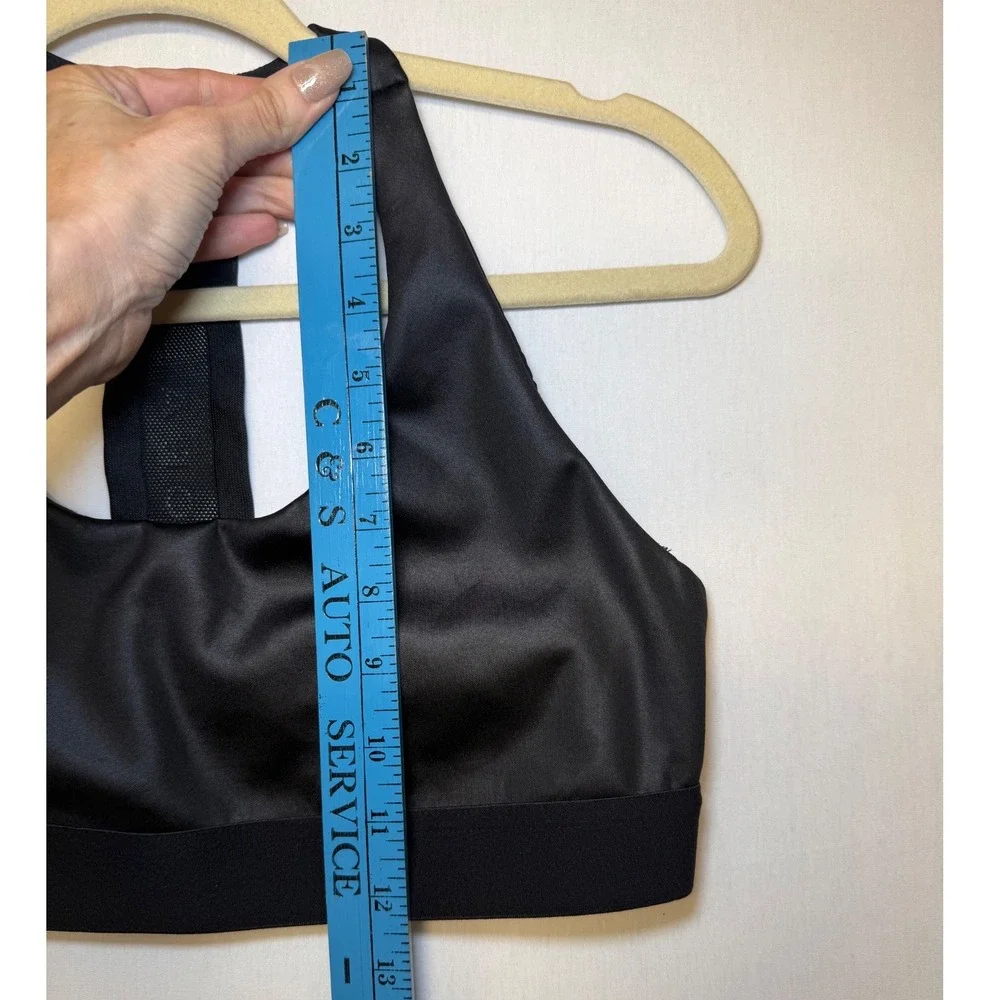 Koral Black Lustrous Racerback Sports‎ Bra Mesh Detail Activewear Womens